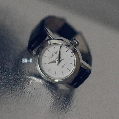 NEW bjd doll Watch Photo Props White/Black Dial Leather Strap Gentleman For 1/3 Uncle Doll Accessories