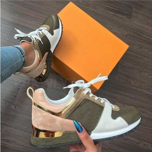 New Fashion Womens Sneakers Leopard Print Leather Thick Bottom Increased Sneakers Casual Comfortable Sports Shoes For Ladies