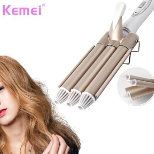 Professional Hair Tools Curling Iron Temperature Adjustable Ceramic Triple Barrel Hair Styler Hair Waver Tools Hair Curlers