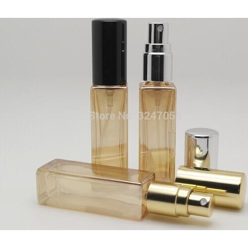 10ml Empty Glass Portable Spray Nozzle Perfume Bottle, Square Convenient Traveler High Quality Beauty Makeup Scent Atomizer