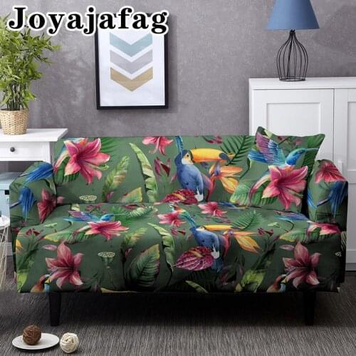 Dust-proof Sofa Cover Flowers Bird Print All-cover 1/2/3/4 Seater Elastic Slipcover For Living Room Washable Couch Covers