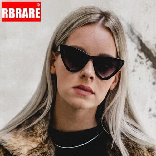 RBRARE Triangle Sunglasses Women Luxury Brand Black Cat Eye Sun Glasses Classic Retro Candy Colors Shopping Street Shot Eyewear