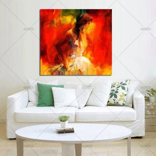 Sexy girl Picture Hand Painted Modern Abstract Palette Knife Oil Painting On Canvas Wall Art christmas decoration for home