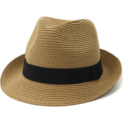 Sun Hat 2021 New Ladies And Men' Top Hat European Classic Straw Fedora Hat Wholesale Triangle Jazz Hat With Belt