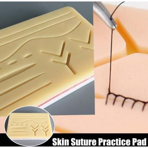 Silicon Medical Suture Training Kit Human Traumatic Skin Model Suturing Practice Training Pad Set Doctor Nurse Teaching Resource
