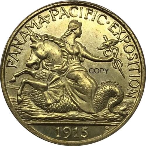 United States 1915 S Coin USA 2 1/2 Dollars Panama - Pacific Exposition Metal Brass Gold Coin US Souvenir Copy Coins