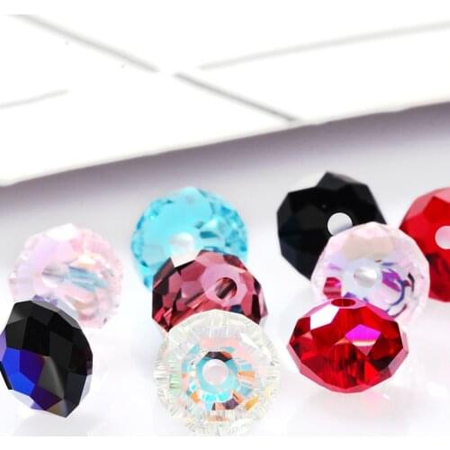 Round Shape Glass Beads Rhinestones Bracelets Decoration Beads Strass With Hole DIY Art Crafts Jewelry Making Accessories