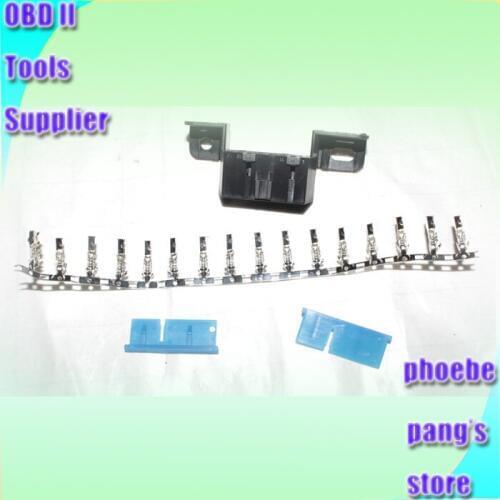 Wholesale High Quality Universal 16 Pin OBD 2 OBD II OBD2 Connector Cable J1962 Female Plug Auto Car Diagnostic Tool Adapter