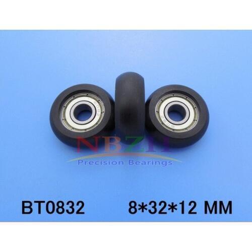 10pcs/lot8*32*12Miniature Bearing Shower room pulley wheels shower room roller high quality bearing steel wear-resistant wheels