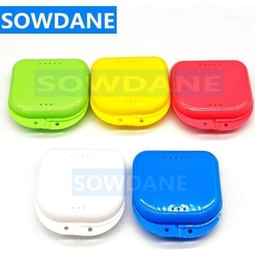 20 pcs Dental Retainer Denture Storage box partial denture Bath case orthodontic small teeth box PP box with hole