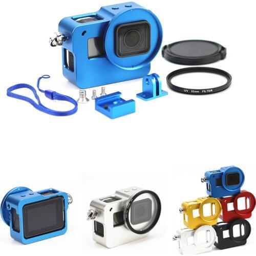 Suptig Aluminium Accessories Mount Protection Frame+52MM UV Lens With Cover For Gopro Hero2018 Hero5 6 7 Black Camera Mounting