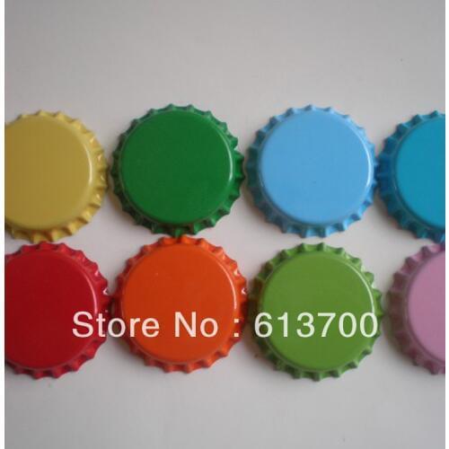 Free Shipping Two Side Colored Beer Bottle Caps Crown Cap Tinplate Bottle Caps for jewelry Accessories 2000 pcs/Lot