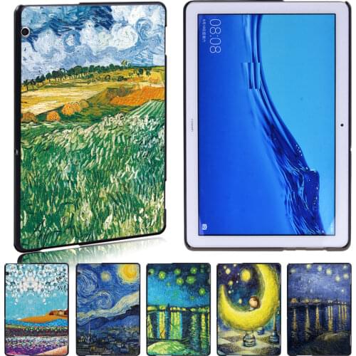 Anti-fall Hard Shell Slim Paint SeriesTablet Case for Huawei MediaPad T3 8/T3 10 9.6 Inch/T5 10 10.1 Inch Hard Shell case+ Free
