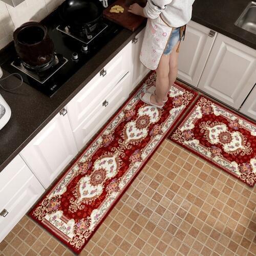 Palace Vintage Kitchen Mat Home Entrance/Hallway Doormat Anti-Slip Bathroom Carpet Absorb Water Kitchen Carpet Wardrobe Rugs