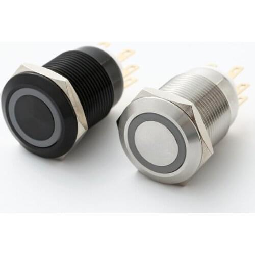 ELEWIND 19mm SPDT Button switch with light(PM193F-11E/B/12V/S)