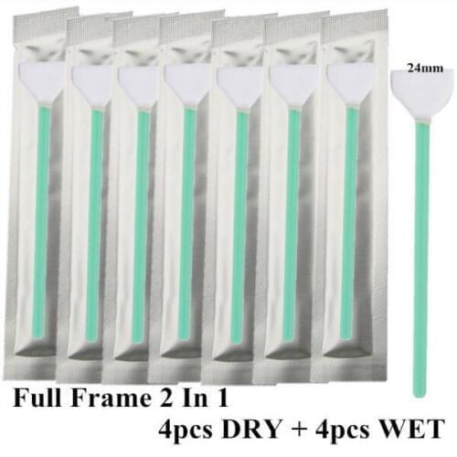 Hot!!!8pcs CMOS CCD SWAB =4pcs Dry + 4pcs Wet Cleaner Cleaning Kit Full Frame BIG For Canon Nikon Sony Pentax Camera Lens Sensor