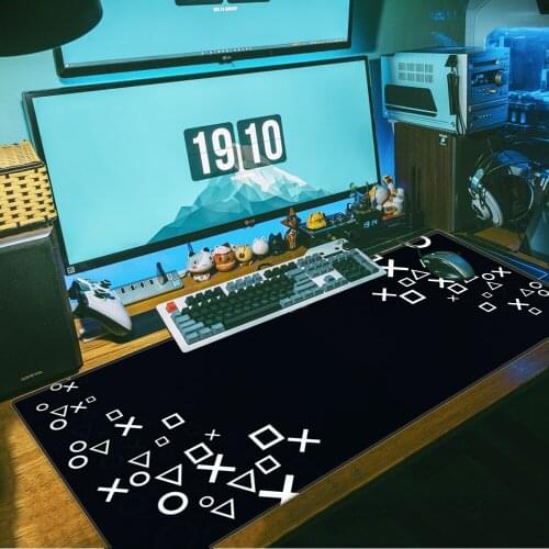 Game Console Playstation Ps4 Customized Computer Gaming Mousepad Anti-slip Natural Rubber with Locking Edge Gaming Mouse Mat