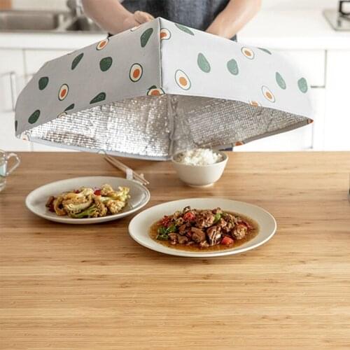 Kitchen Insulated Food Cover Foldable Kitchenware Keep Warm Prevent Food Picnic Anti Mosquito Protect Food Kitchen Accessories