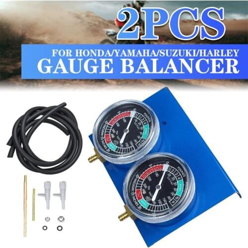 2pcs Carburetors Motorcycle Carburetor Vacuum Gauge Balancer Synchronizer Tool W/Hose Kit For Honda/Yamaha/Suzuki/Harley