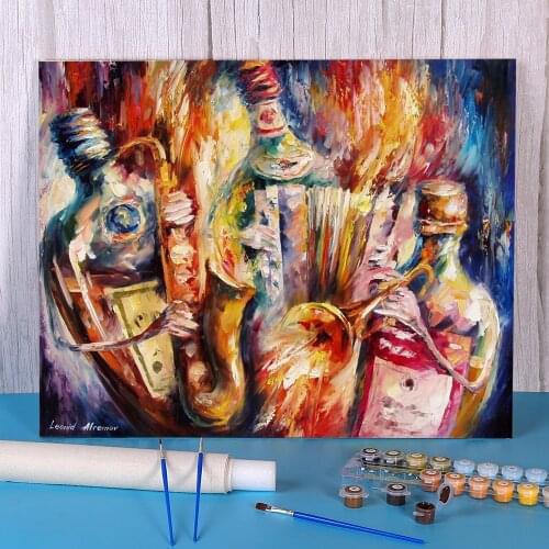 Oil Painting Style Painting By Numbers Set Acrylic Paints 40*50 Canvas Pictures Decorative Paintings Kids Drawing