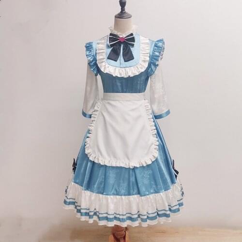 Anime Bungou Stray Dogs Izumi Kyouka Cosplay Costume Lovely Lolita Dress Halloween Party Maid Dress for Women Girls Custom Made