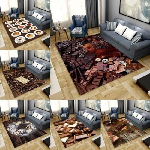 Chocolate Patterns Carpet Home Bedroom Bedside Decor Children Mat on The Floor Kids Room Hallway Large Rug Fluffy Rug