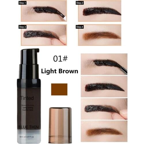 BLUETHIN Pro Eyebrow Cream 6 Ml Enhancers Waterproof Long Lasting Air Cushion Dye Eye Brows Gel Brown Tinted Liquid Eyebrows