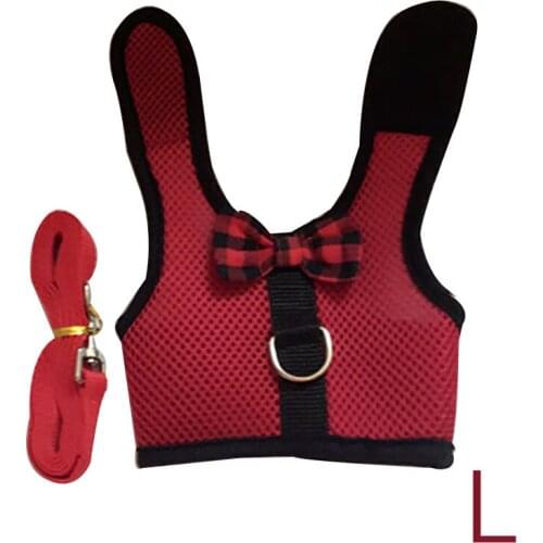 Rabbits Hamster Vest Harness Bunny Mesh Chest Strap Harnesses Leash Ferret Guinea Pig Small Animals Pets Accessories