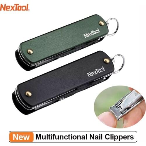 Nextool Outdoor Multifunctional Nail Clippers Portable Opener Stainless Steel Nail Trimmer Foldable Hook Knife
