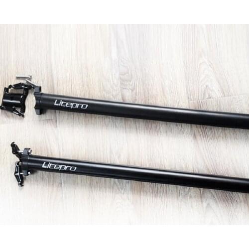 Litepro Folding Bike Bicycle Seat Post 33.9mm 31.8mm 600mm 620mm 650mm Aluminum Alloy Ultra light Seat Rod Black Silver