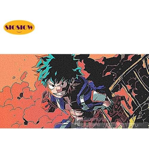My Hero Academia 5d Diy Diamond Embroidery Midoriya Izuku Deku Figure Anime Poster Daimond Painting Full Square Gifts For Girls