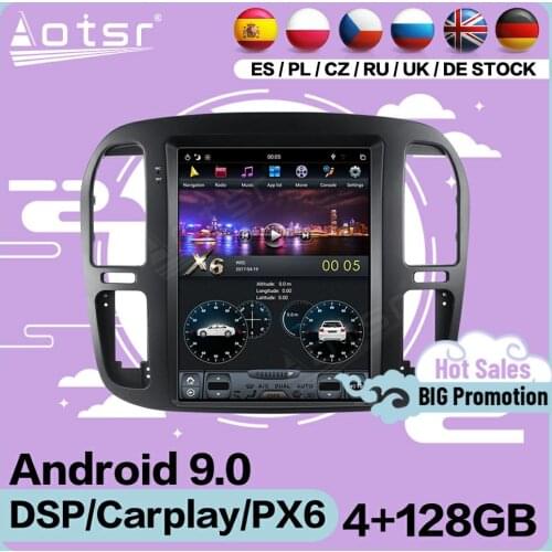 128G Tesla Screen Multimedia Stereo Android Player For Toyota Lander Cruiser LC100 1998 1999 2000 2001 2002 Receiver Head Unit