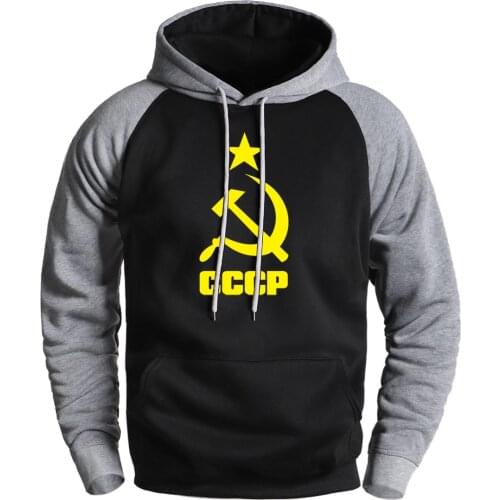 Cccp Russian Ussr Soviet Sweatshirts Hoody Homme Winter Fleece Warm Pullover 2020 Fashion Brand Hip Hop Raglan Hoodie Streetwear