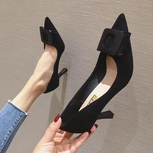 2020 spring new womens high heels luxury shoes designers matte leather pumps women shoes mature fashion women shoes W27-23