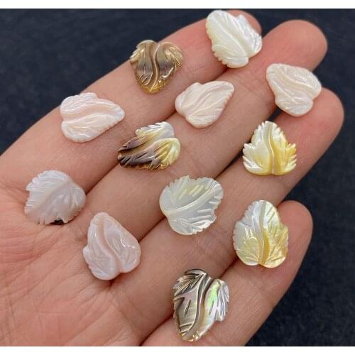 Wholesale Multicolor Leaf Shape Pendant Natural Shells for Jewelry Making DIY Handmade Accessories Beaded Decoration Fashion