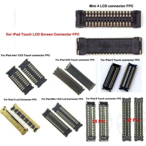 ZONBEMA 5pcs/lot Original LCD Touch Screen FPC Connector for iPad mini 1 2 3 Digitizer Glass FPC on Logic board Plug Board
