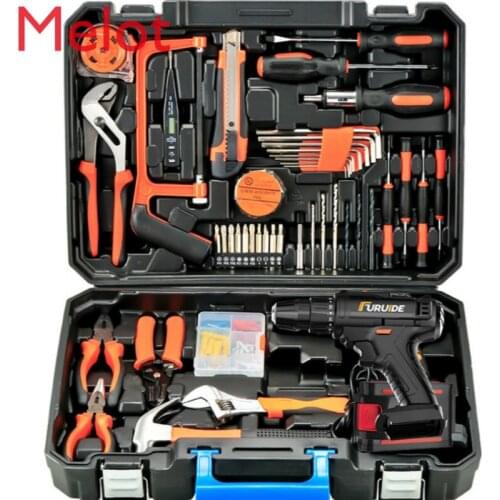 Daily Household Manual Electric Drill Hand Tool Set Hardware Electrician Special Maintenance Multifunctional Tool Box
