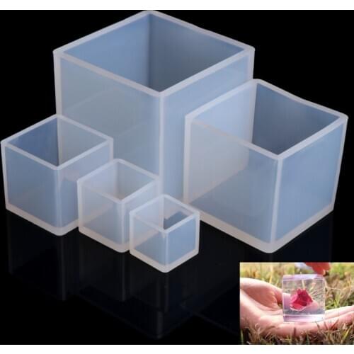 DIY Silicone Pendant Mold Jewelry Making Cube Resin Casting Mould Craft Tool New