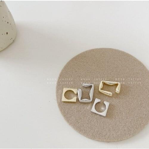 TARCLIY Trendy Geometric Square Ear Bone Clip Simple Metal Texture Without Pierced Earrings Unisex Daily Jewelry Accessories