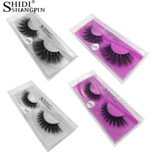 SHIDISHANGPIN 1 pair eyelashes natural long false mink eyelashes 1cm-1.5cm 3d mink lashes 1 box false lashes maquiagem cilios