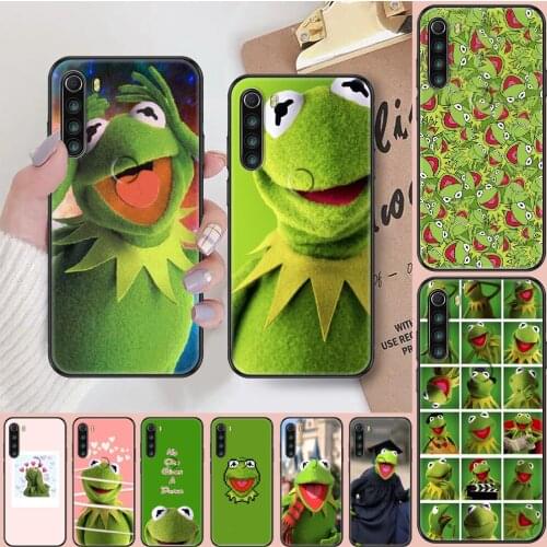 Cartoon Kermit the Frog Cute Phone case For Xiaomi Redmi Note 7 7A 8 8T 9 9A 9S 10 K30 Pro Ultra black silicone cell cover trend