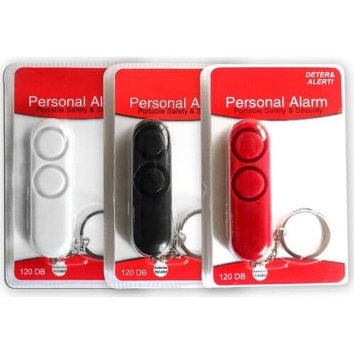 120dB Self Defense Anti-rape Device Dual Speakers Loud Alarm Alert Attack Panic Safety Personal Security Keychain Bag Pendant