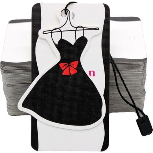 Dress Shape Woman Lady Jewelry Swing Tag Custom Print