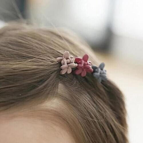 10/20/50Pcs Side Hair Clip Color Candy Color Edge Clip Little Girl Cute Hair Accessories Mixed Small Plum Flowers Clip Lovely