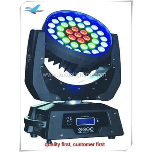 12pcs/lot fly case Brightness ZOOM 36x10w LED Lyre Wash Moving Head Light RGBW 4IN1 Beam Circle Change DMX Stage Bar