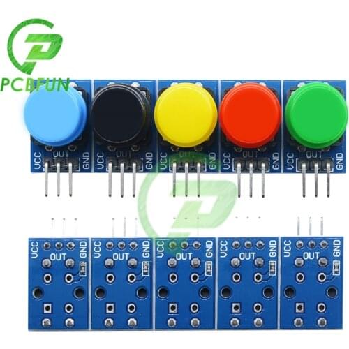12X12MM Big Key Module Big Button Module Light Touch Switch Module with Hat High Level Output for Arduino Usb DIY Kit 3.5V 5V