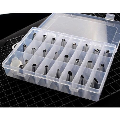 24 pcs Cupcake Fondant Sugarcraft Icing Piping DIY Cake Decorating Tips Stainless Steel Nozzle Cream Pastry Tips Set