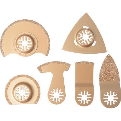 6pcs Carbide Oscillating Tool Saw Blade Accessories For Renovator Power Tool For Multi-function Electric Saw Cutting Renovator