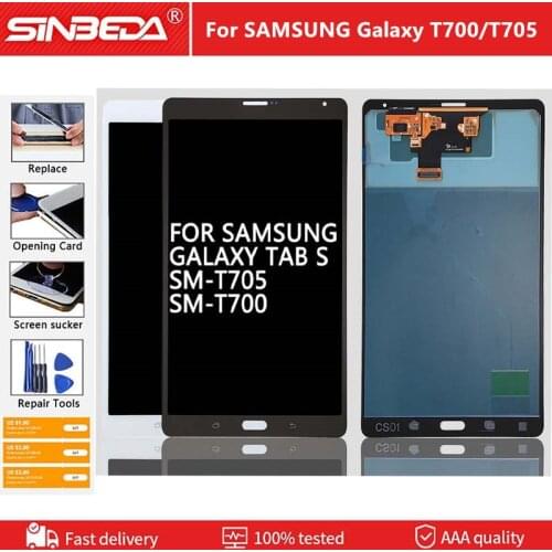 8.4" For SAMSUNG Galaxy T700 T705 LCD Touch Screen With Frame Digitizer For Samsung GALAXY Tab S Display SM-T705 Tablet Display
