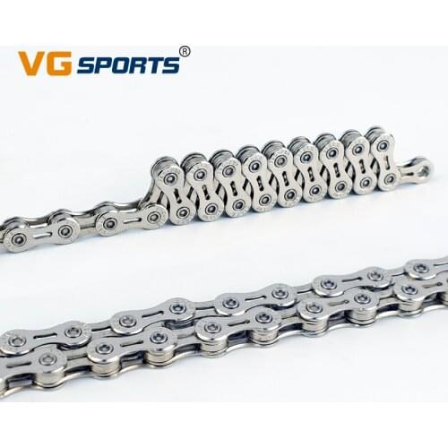 Bicycle Chain 10 Speed Bike Chain Half Hollow 30 Speed Mountain Bike Road Bike Mtb Chains 10S Ultralight 271g 116L Boxed Silver